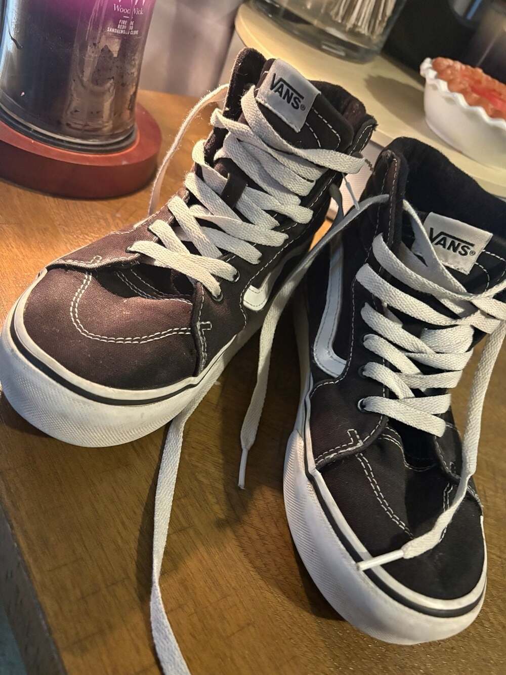 Vans Sk8-Hi High-Top Skate Shoes in Chocolate Torte/Brown